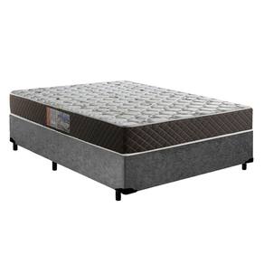 Cama Box Casal Colchão Mola Bonnel Belos Sonhos + Box Suede 60x138x188