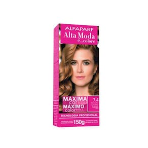 Tintura Alta Moda 7.4 Louro Medio Acobreado 150G