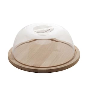 Queijeira Bambu 18,5x18,5cm Com Tampa Acrilica Lyor