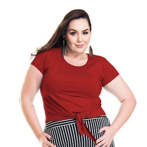 Blusa T-Shirt Com Amarração
