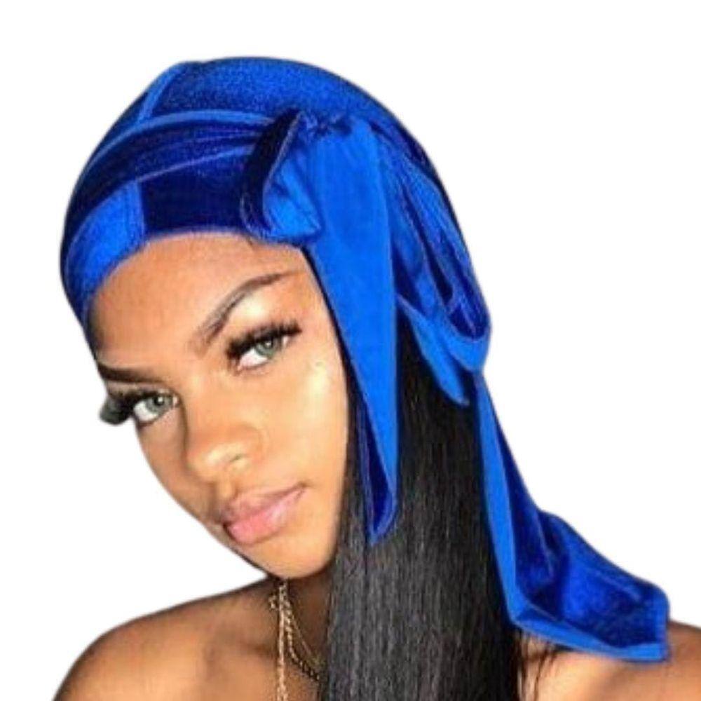 Bandana Durag Preta Veludo Alta Qualidade