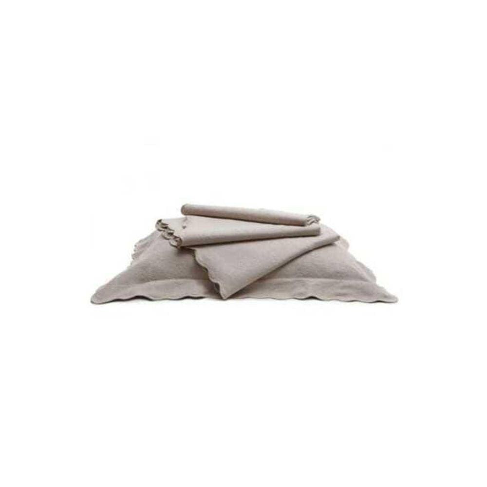 Kit Colcha Tognato King Bege Atacama 100% Algodão 3 Peças