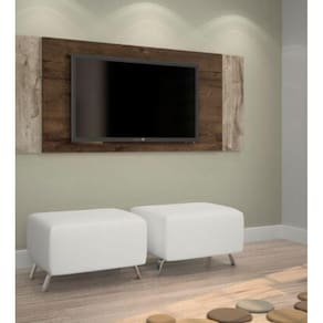 Painel Jaspe com suporte para tv até 42``  JCM Cacau/Grigio