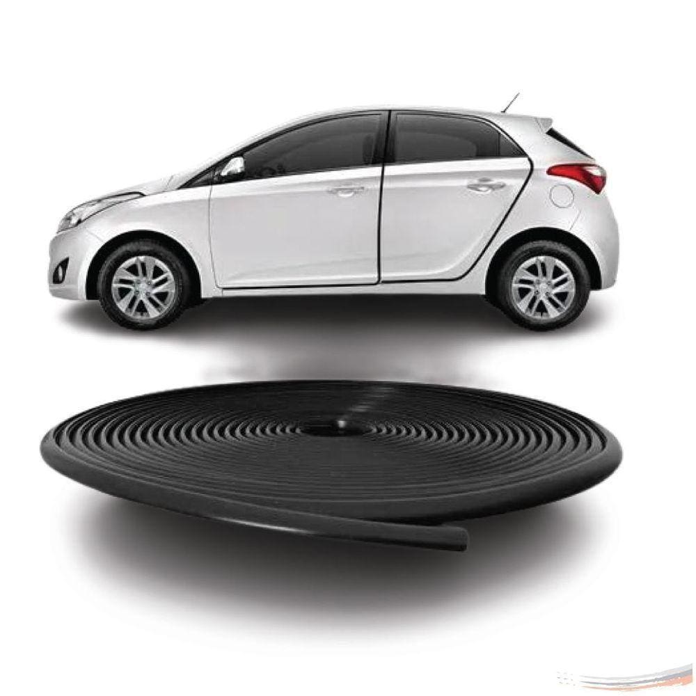 Borracha Protetora Borda De Porta Veículos 7x10mm 10m Preta