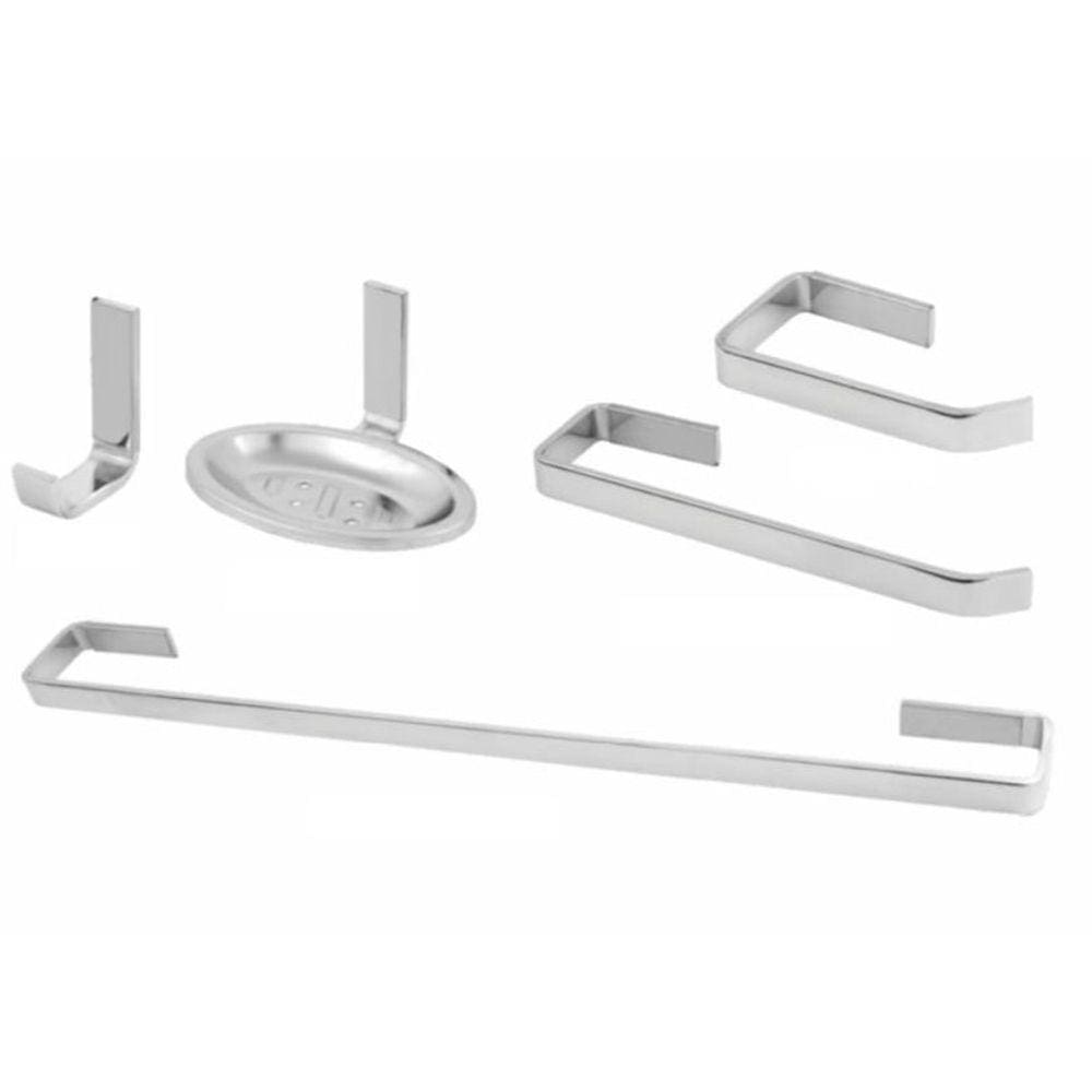 Kit Acessório Banheiro st Paris Alumínio 5 Peças
