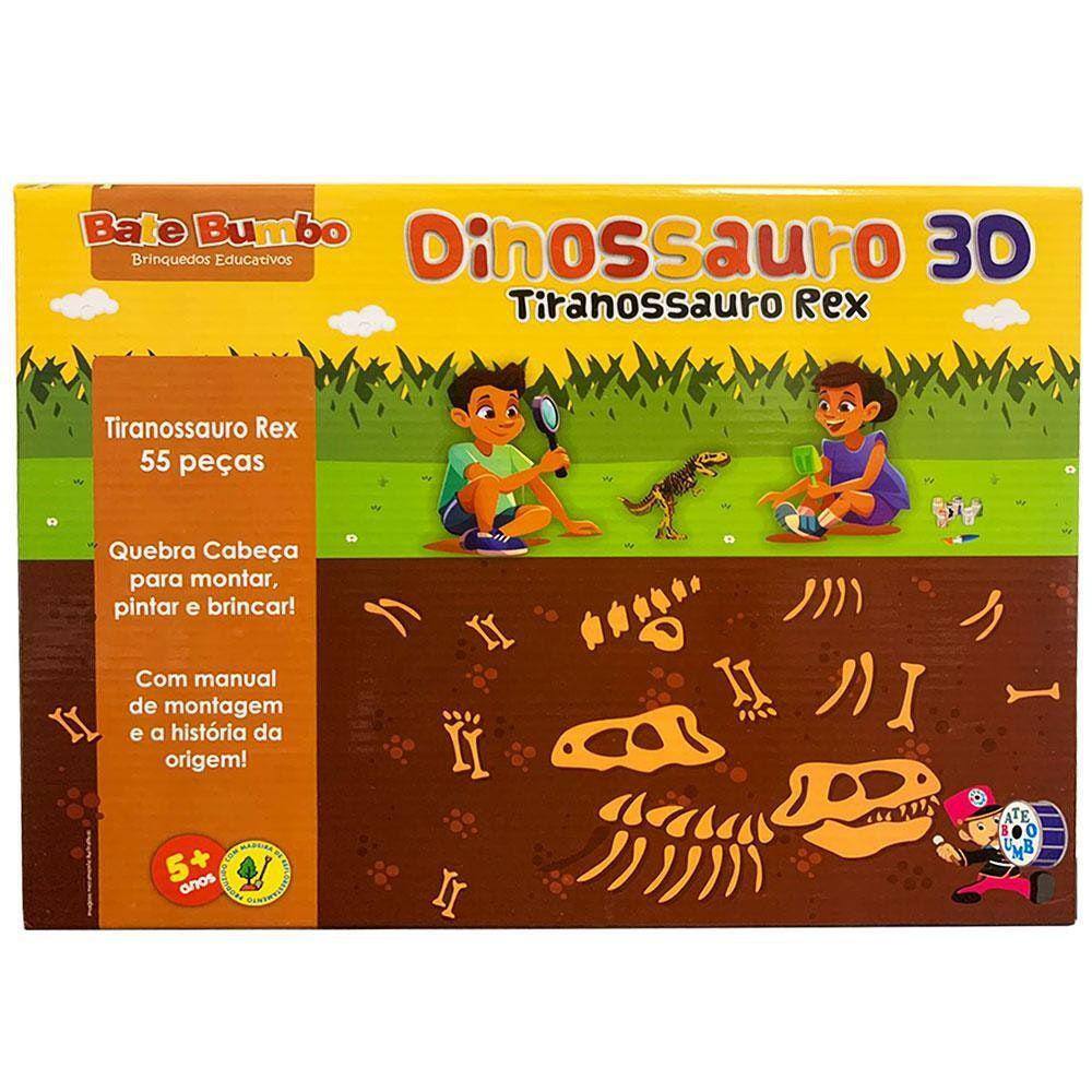 Quebra-Cabeça 3D, DINOSSAURO TIRANOSSAURO REX 28 peças em MDF -  DINOBRINQUE # Todos os Modelos de Quebra-Cabeça 3D Dinobrinque