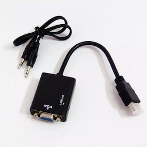Cabo Adaptador Conversor Hdmi Para Vga Com Saída P2 De Áudio