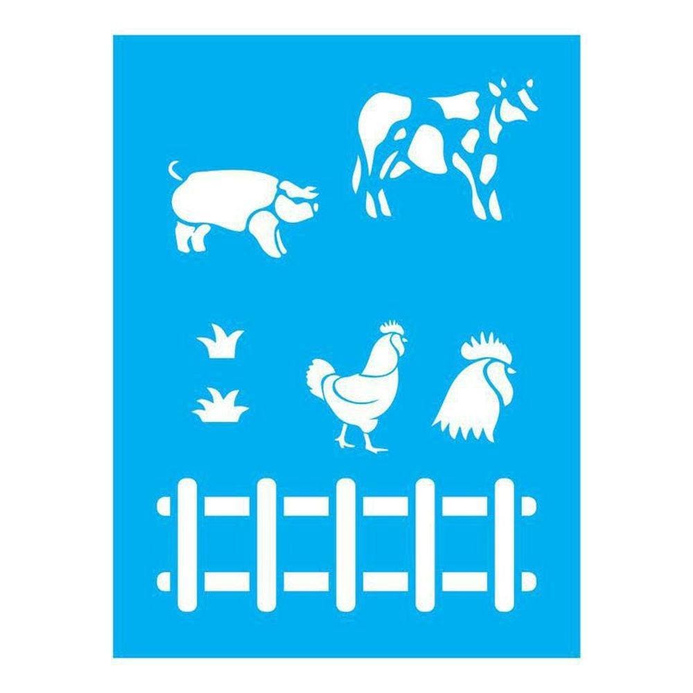 Stencil Tamako Animais Fazenda - 15X20Cm - Ref 903