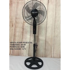 Ventilador Pedestal 40 Cm Prado Hélice Com 5 Pás