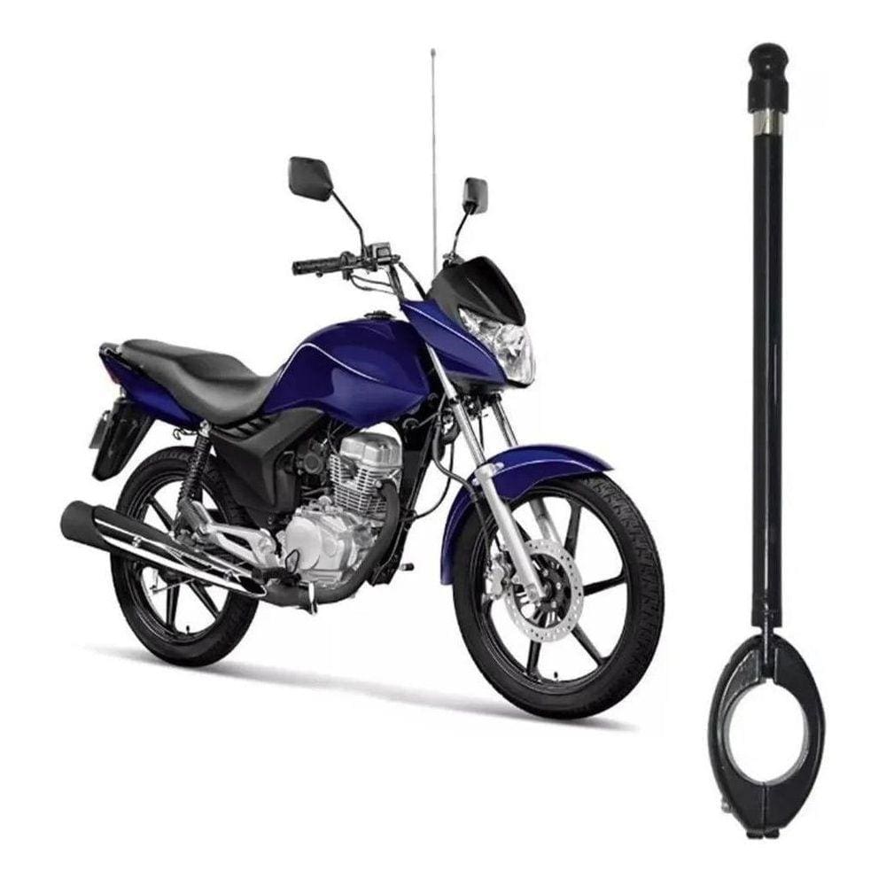 Antena Corta Pipa Moto Retrátil Anti Cerol Guidao Aço Inox