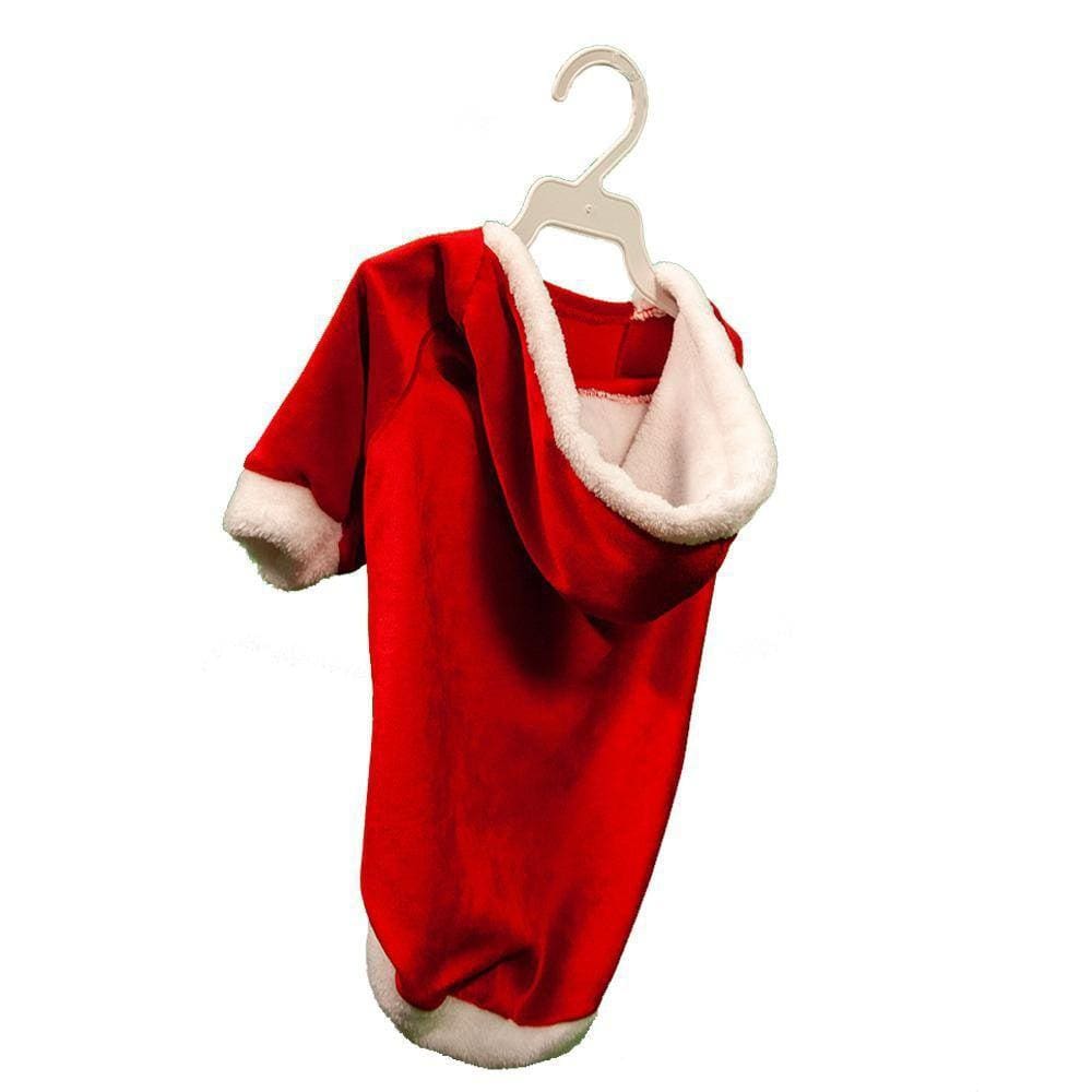 Roupa De Natal Para Cachorro Com Capuz Vermelha - Tam. G