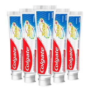 Kit 5 Creme Dental Colgate Total 12 Whitening 180g