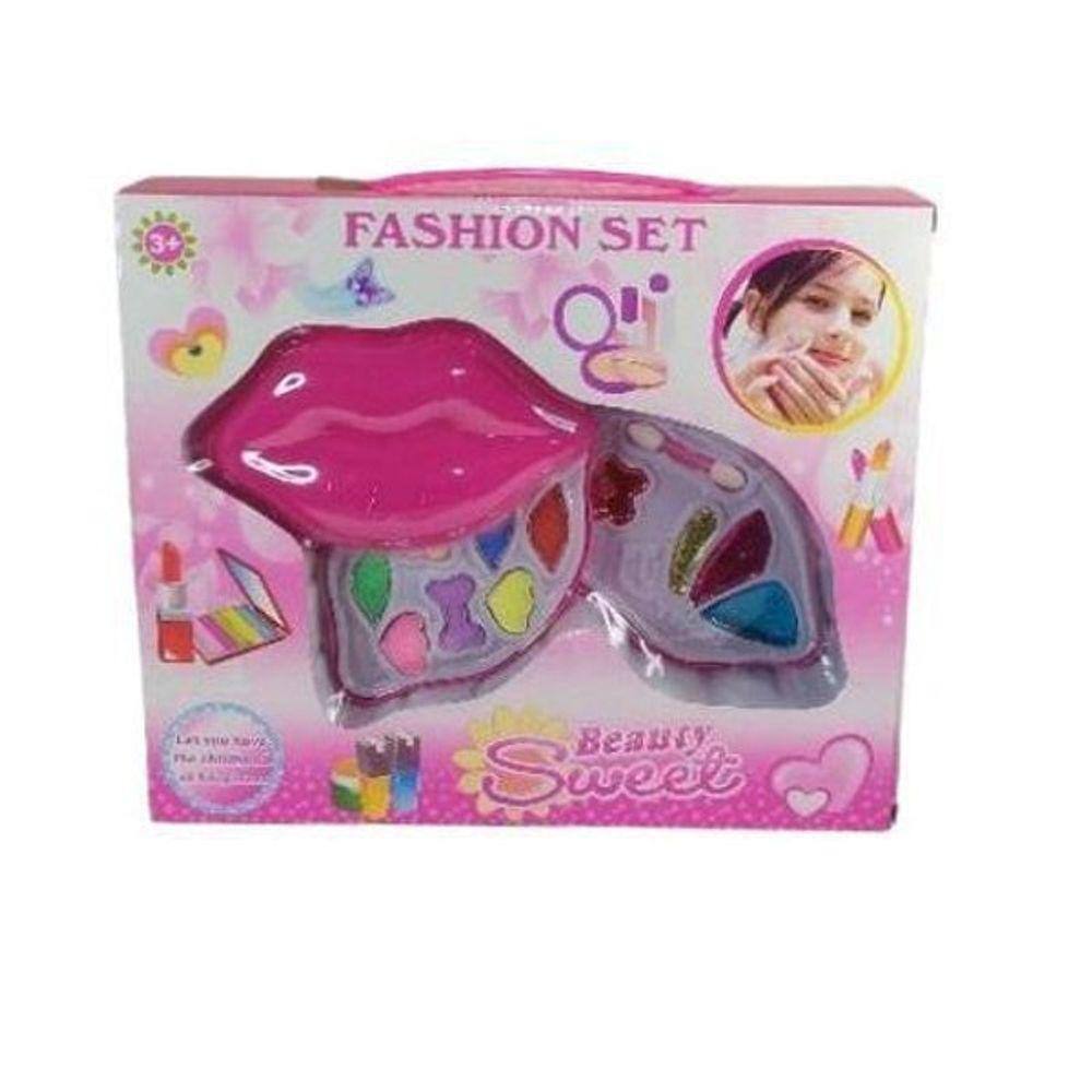 Brinquedo Infantil Kit Maquiagem para Boneca Little Beauty Morango