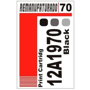 Etiqueta para Cartucho Lexmark 70 Black (12a1970) - 10 Unidades