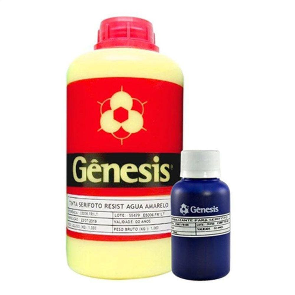 Emulsão para Serigrafia Gênesis Serifoto Amarela Resistente a Água com Sensibilizante (900ml)