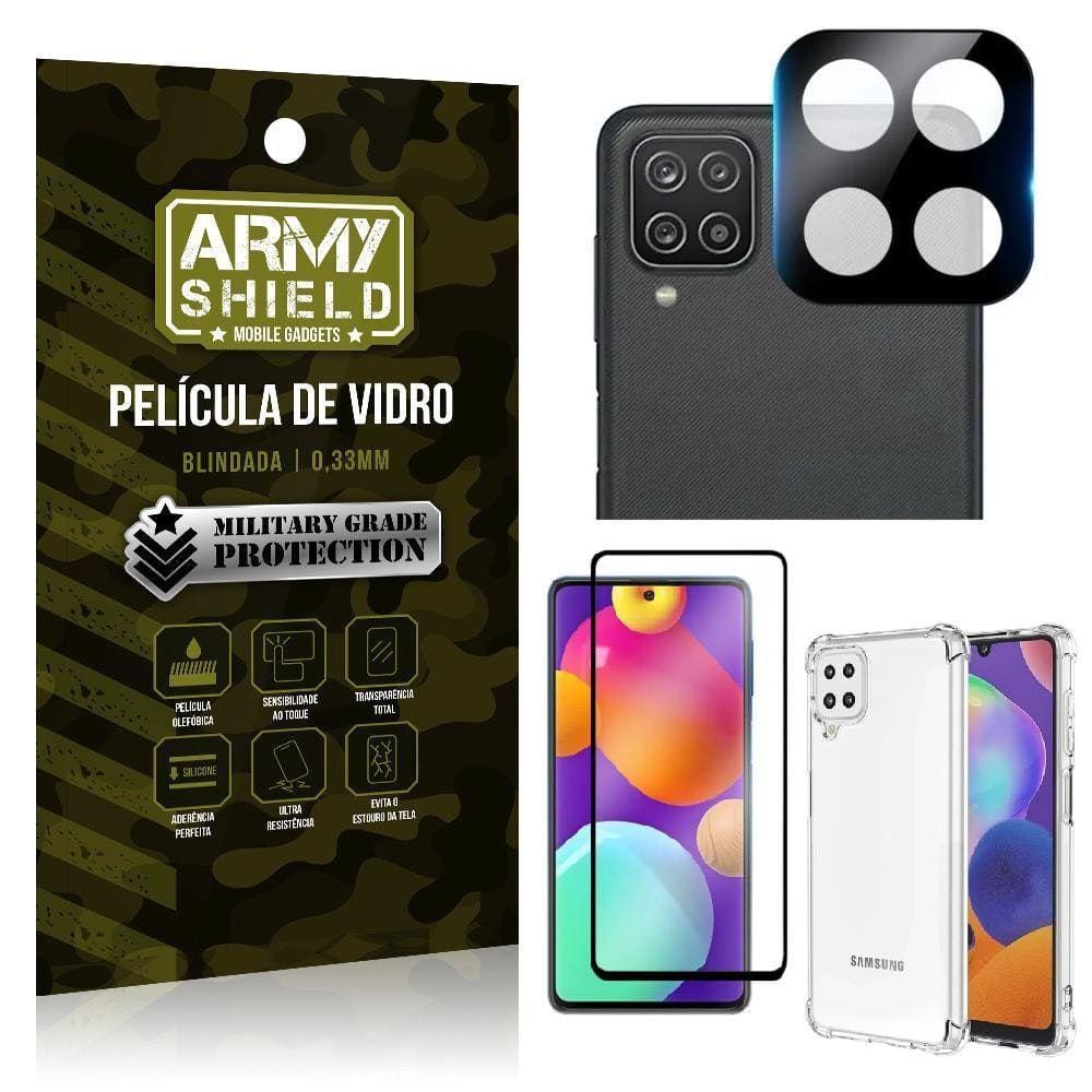 Capinha Samsung M62 + Película De Câmera + Película 3D