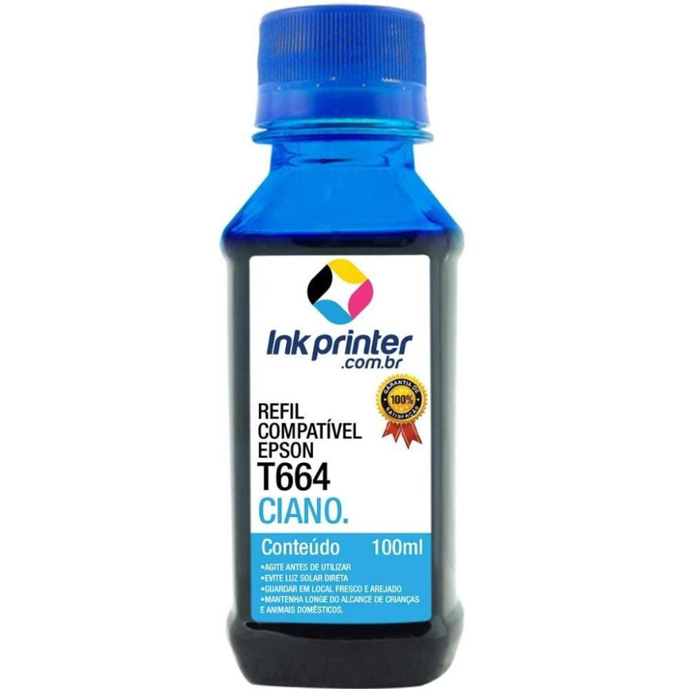 Tinta para Epson L110 - Ciano - Compatível InkPrinter (T664 - 100ml)