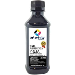 Refil de Tinta Compatível InkPrinter Preto para Impressoras Epson L606, L4150, L4160, L6161, L6171 (250ml)