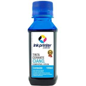 Tinta Corante InkPrinter Ciano para Impressora Epson (100ml)