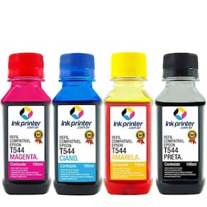 Kit de Tinta para Epson L3110 - Compatível Ink Printer (T544 - 4x100ml)