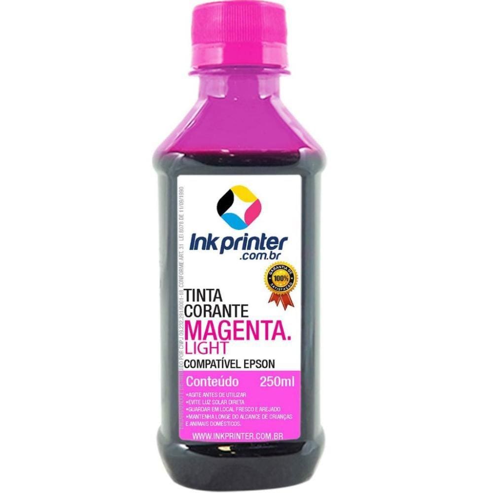 Tinta Corante InkPrinter Magenta Light para Impressora Epson (250ml)