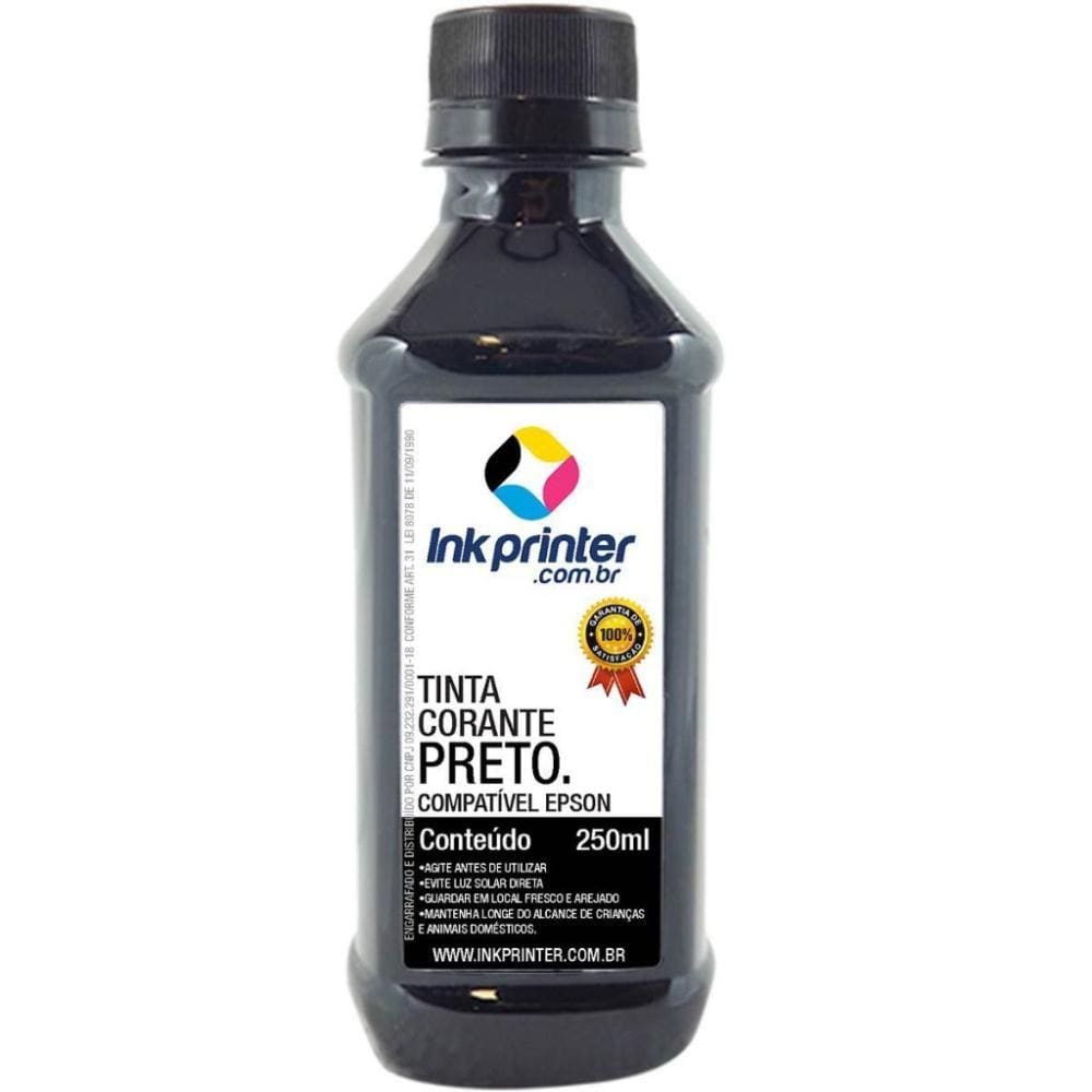 Tinta Corante InkPrinter Preta para Impressora Epson (250ml)