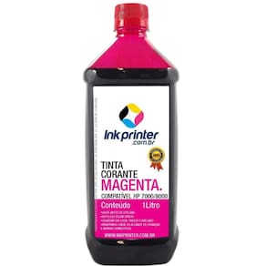 Tinta Corante InkPrinter Magenta para HP Série 7000, 8000 (1 litro)