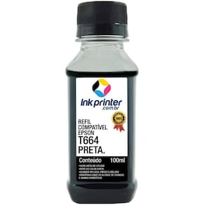 Tinta para Epson L120 - Preto - Compatível Ink Printer (T664 - 100ml)