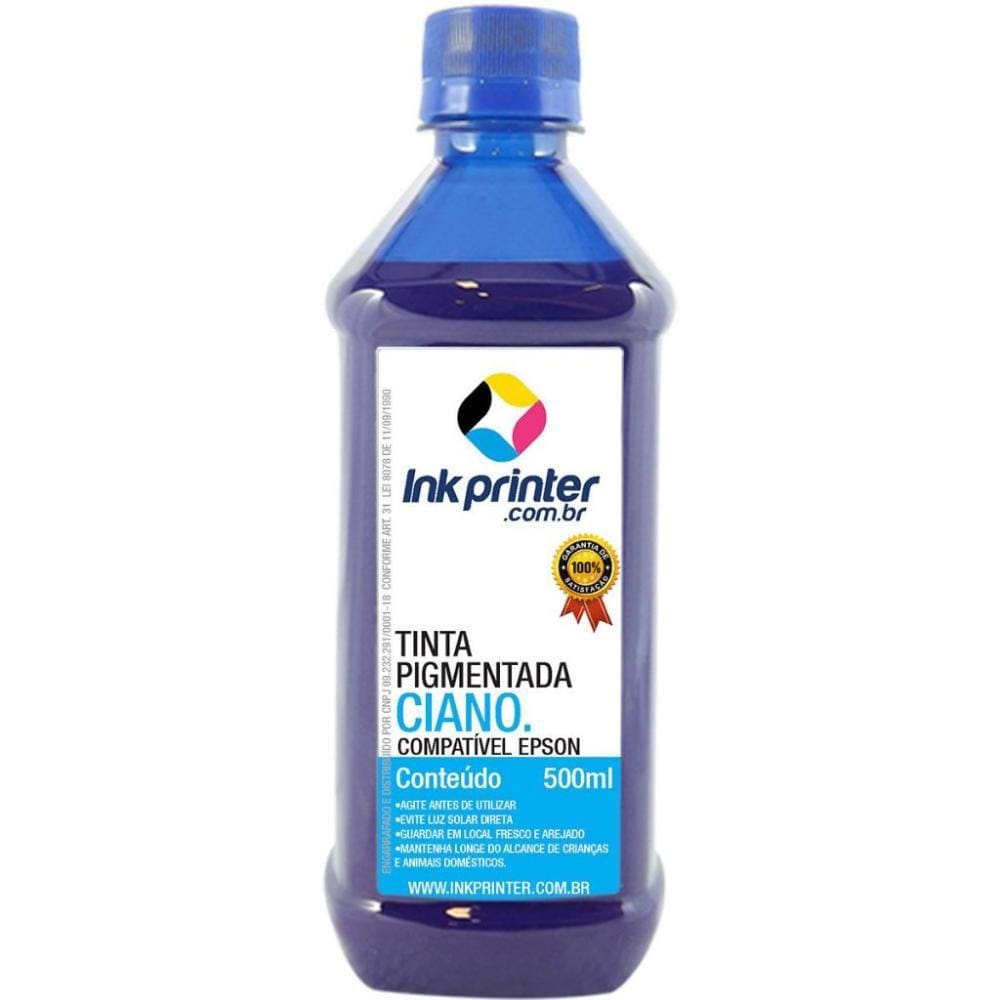 Tinta InkPrinter Ciano Pigmentada para Impressora Epson (500ml)