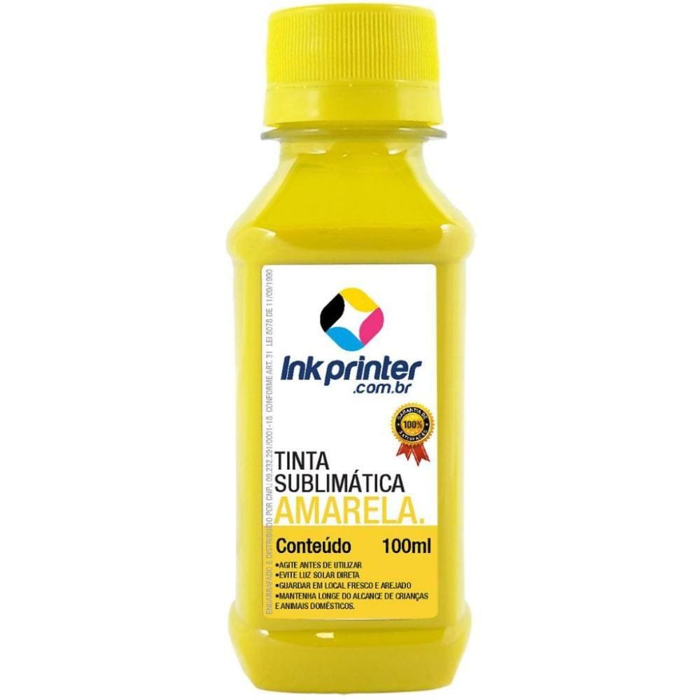 Tinta Sublimática InkPrinter Amarela Para Sublimação (100ml)