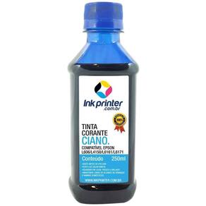 Refil de Tinta Compatível InkPrinter Ciano para Impressoras Epson L606, L4150, L4160, L6161, L6171 (250ml)