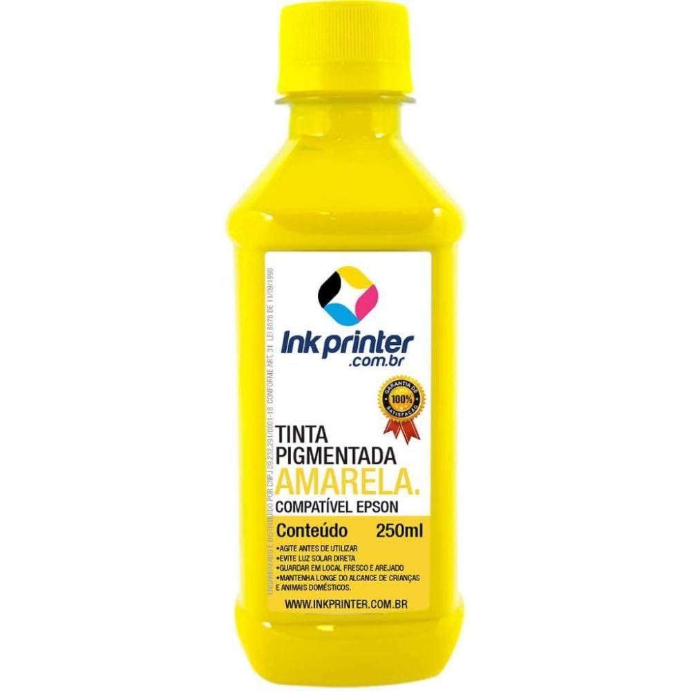 Tinta InkPrinter Amarela Pigmentada para Impressora Epson (250ml)