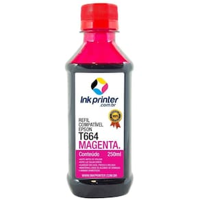 Tinta para Epson L120 - Magenta - Compatível Ink Printer (T664 - 250ml)