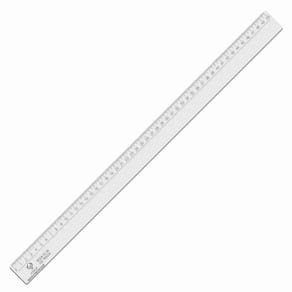Régua Reta Acrílica 50 Cm Transparente Desenho Técnico Fenix