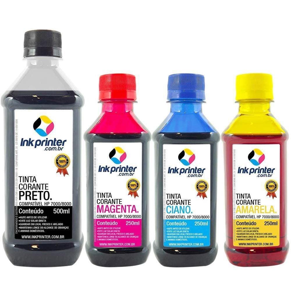 Tinta Corante InkPrinter para HP Série 7000, 8000 (1.250ml)