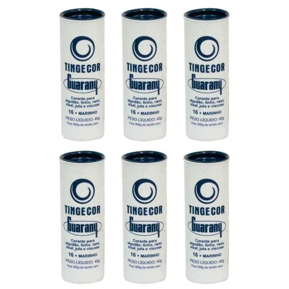 Tinta Tecido Tingecor Guarany 40G (6 Unidades) Azul Marinho