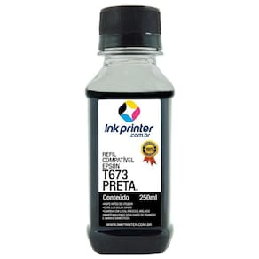 Tinta para Epson L805 - Preto - Compatível Ink Printer (T673 - 250ml)