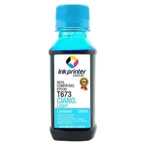 Tinta para Epson L805 - Ciano Light - Compatível Ink Printer (T673 - 250ml)