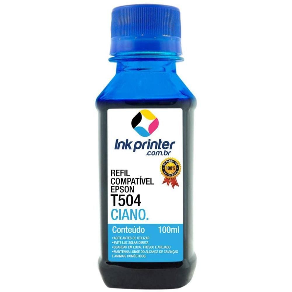 Tinta para Epson L6161 - Ciano - Compatível InkPrinter (T504 - 100ml)