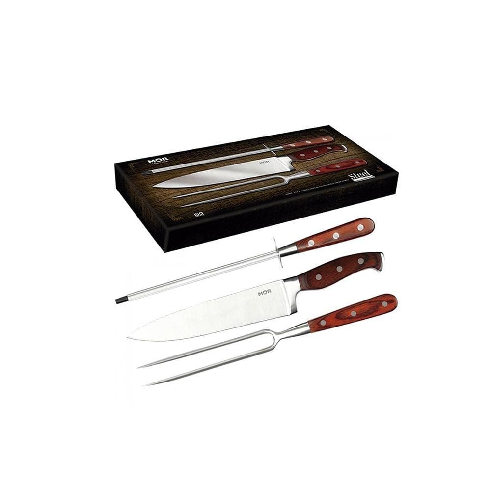 Conjunto De Churrasco 3 Peças Premium Mor