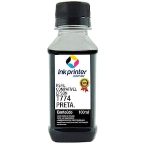Tinta para Epson L606 - Preto - Compatível InkPrinter (T774 - 100ml)