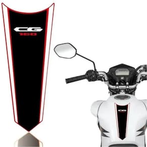 Adesivo Faixa Gravata Tanque Moto Titan Start Preto Branco