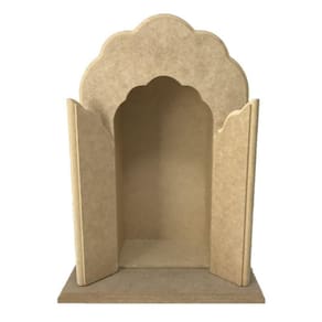 Oratório Capela M Trabalhado Com Aba 20X28X13 Cm Em Mdf