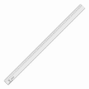 Régua Reta Acrílica 60 Cm Transparente Desenho Técnico Fenix