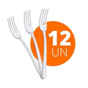 12 Garfos De Mesa Búzios Em Aço Inox Gibag Tramontina