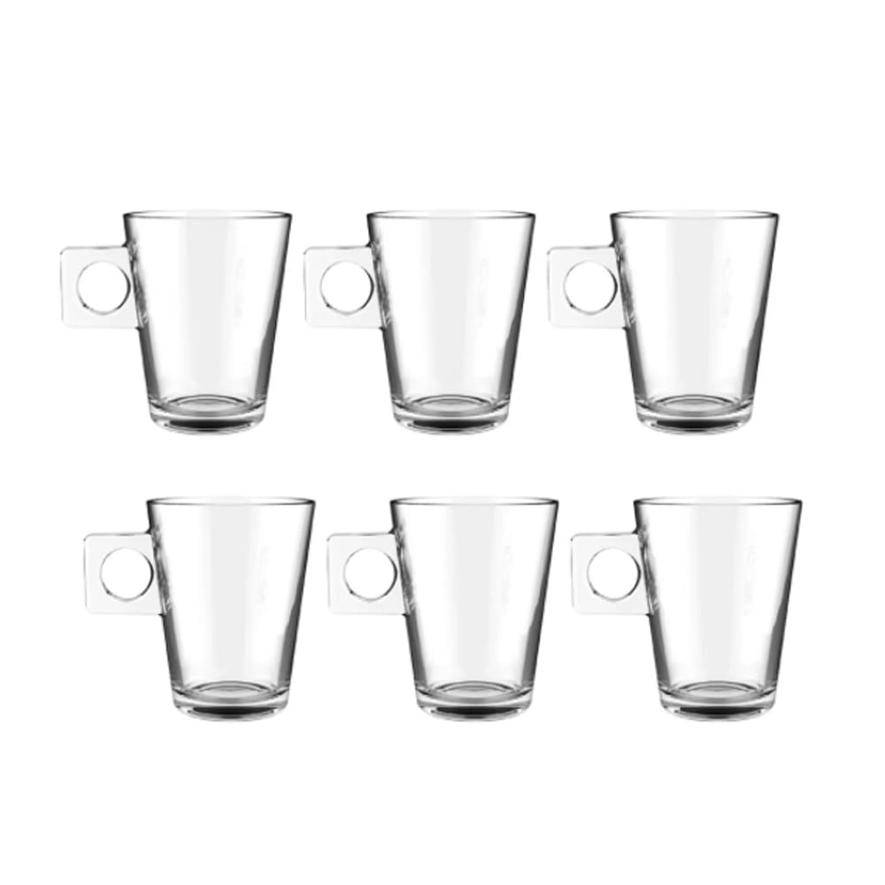 Conjunto de Canecas Lima Vidro 200ml 6 Pçs Class Home