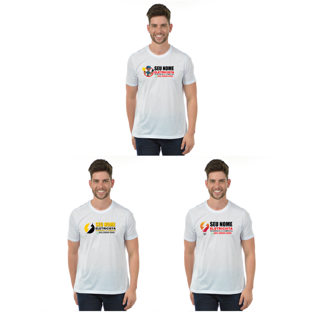 Kit 10 Camisetas Profissões Estampada Frente