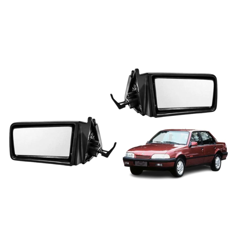 Par Retrovisor Chevrolet Monza Sedan Sl Sle Gl Gls 1.8 2.0 1991 1992 1993 1994 com controle interno regulagem manual base e espelho