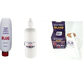 Kit Slug Massa 200 Gr+Sangue Artificial 120 Ml +Látex 100 Ml