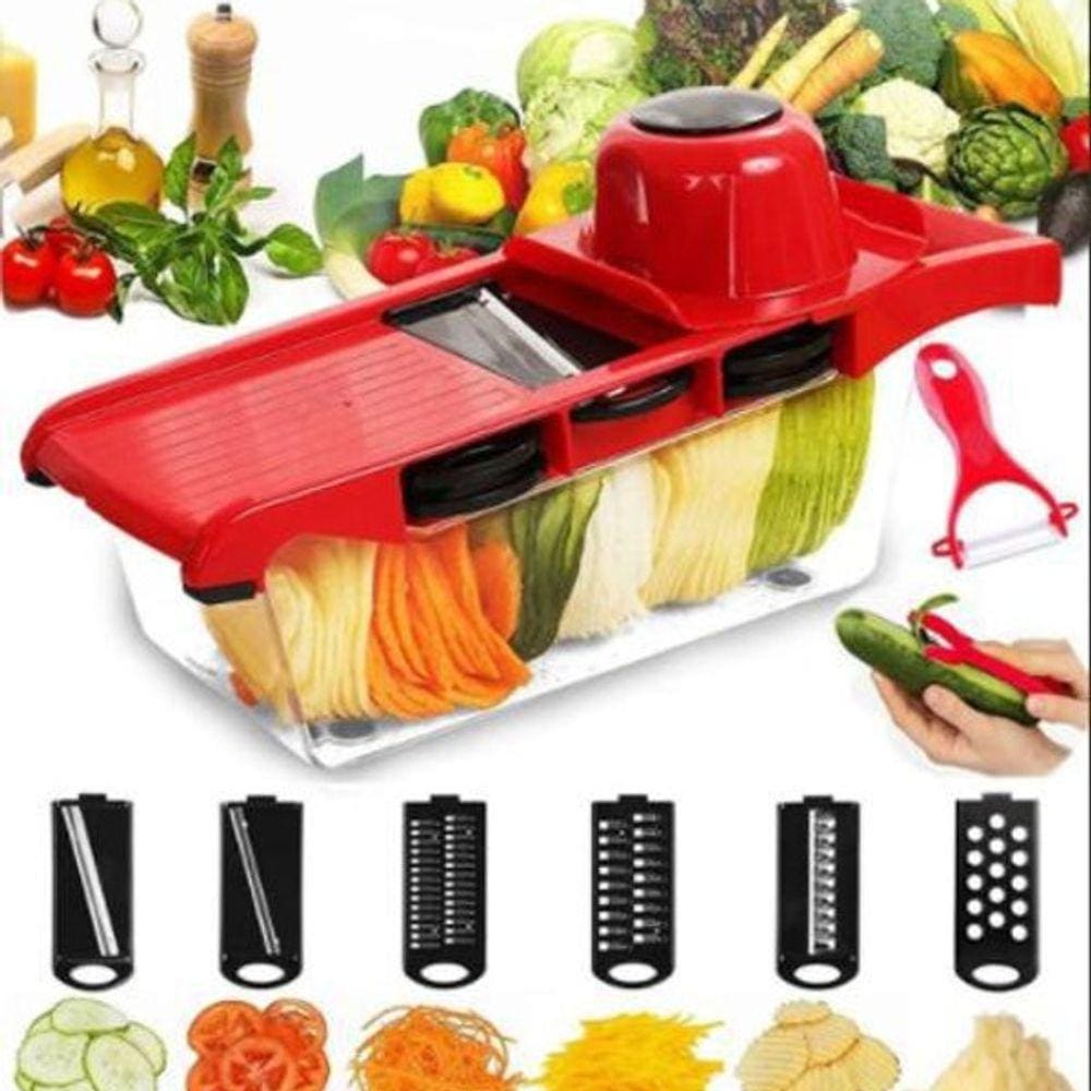 6 Em 1 Mandoline Slicer Nicer E Fatiador Cortador De Legumes